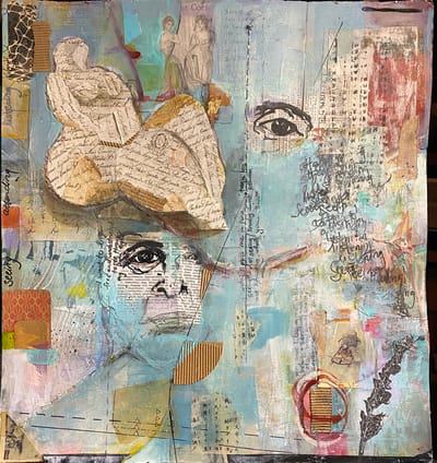 Seeing, attending, listening (a journal-page-painting)